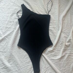 Princess Polly Black One-Shoulder Bodysuit